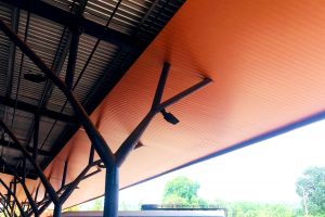 150C Copper Finish Ceiling At Pernem Bus Stand