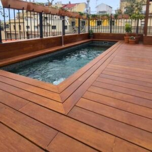 Bamboo Deck Flooring Around a Swimming Pool – Stylish & Water-Resistant Outdoor Decking | Goa | Surya Enterprises