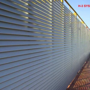 H-3 system sun louver screen for privacy and airflow