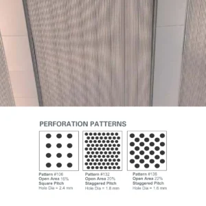 Hunter Douglas Miniwave facade curved wall installation Goa